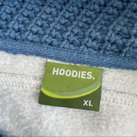 Blue Asymmetrical Zip Sweatshirt with Knit Collar - Picture 10 of 12